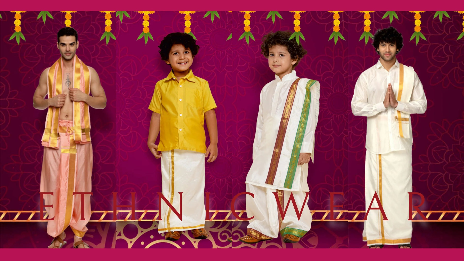 Indian men and kids Ethnic Wear